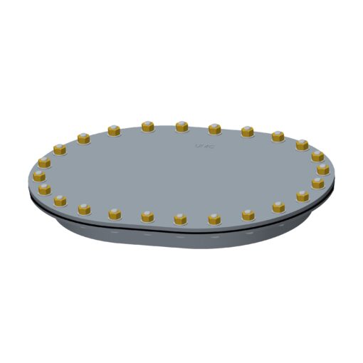 Raised 18 x 24 24-Bolt Manhole