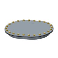 Raised 18 x 24 24-Bolt Manhole