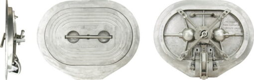 Internal Hinge Watertight Hatch | Quick Acting | Oval 15" X 24" | Aluminum - Image 4