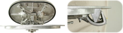 Internal Hinge Watertight Hatch | Quick Acting | Oval 15" X 24" | Aluminum - Image 5