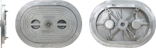 Watertight Hatch | Low Profile, QuickActing | Oval 15" X 24" | Aluminum - Image 4