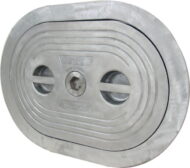 Watertight Hatch | Low Profile, QuickActing | Oval 15" X 24" | Aluminum