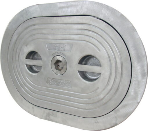 Watertight Hatch | Low Profile, QuickActing | Oval 15" X 24" | Aluminum