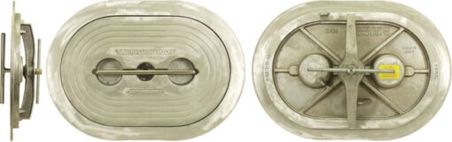 Flush Hatch | Pull-up T-Handle | Oval 15" X 24"| Aluminum - Image 4