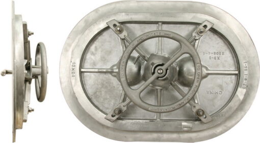 Watertight Hatch | Quick Acting | Oval 15" X 24" | Aluminum - Image 5