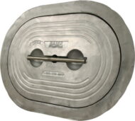 Watertight Hatch | Quick Acting | Oval 15" X 24" | Aluminum