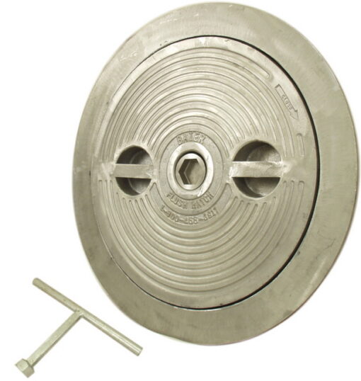 Flush Deck Hatch | Hex Centerbolt | Round 18" | Aluminum, Steel