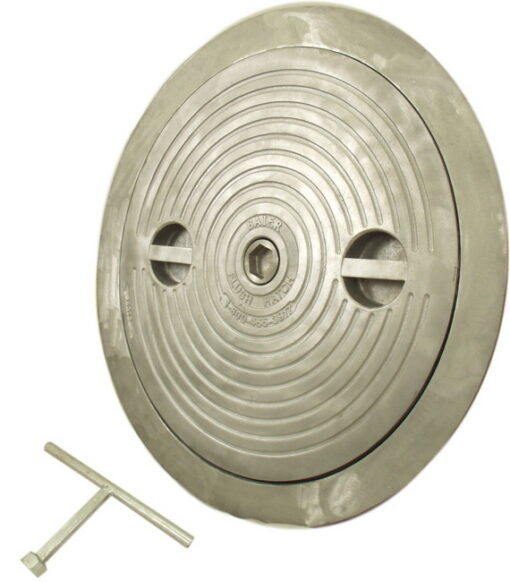 Flush Deck Hatch | Hex Centerbolt | Round 24" | Aluminum, Steel